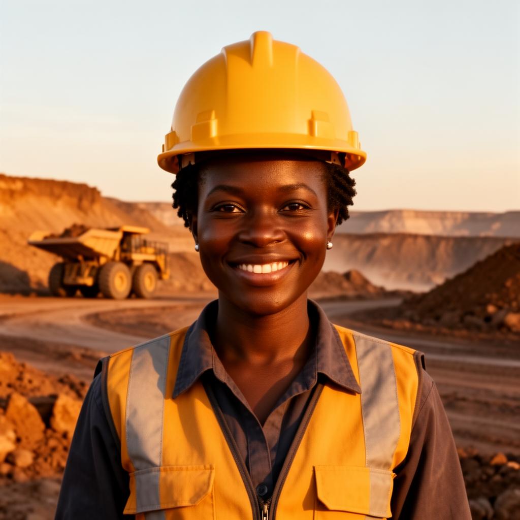 A WIM Ghana member at a mining site